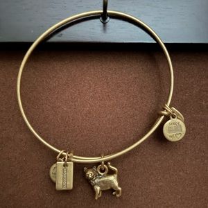 Alex & Ani gold cat bracelet